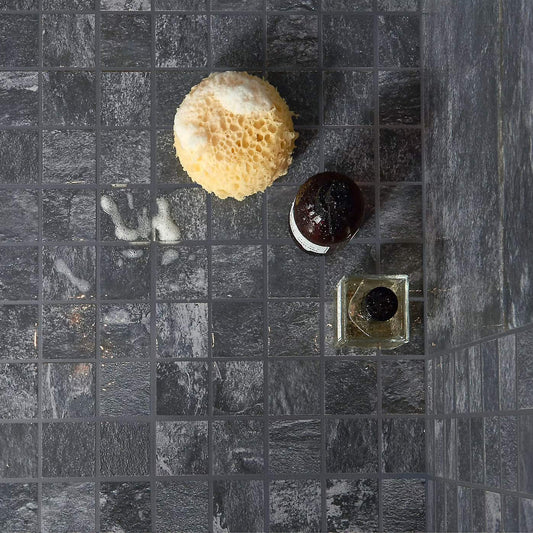 Mosaïque en QUARTZITE TITANE - 4,8x4,8 cm