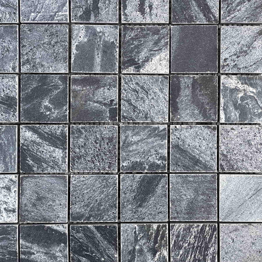 Mosaïque en QUARTZITE TITANE - 4,8x4,8 cm