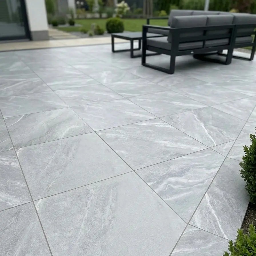 Carrelage extérieur effet pierre NORD ICE - 60 x 60 x 2 cm Minéral pierre naturelle