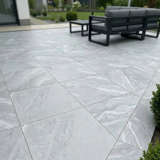 Carrelage extérieur effet pierre NORD ICE - 60 x 60 x 2 cm Minéral pierre naturelle