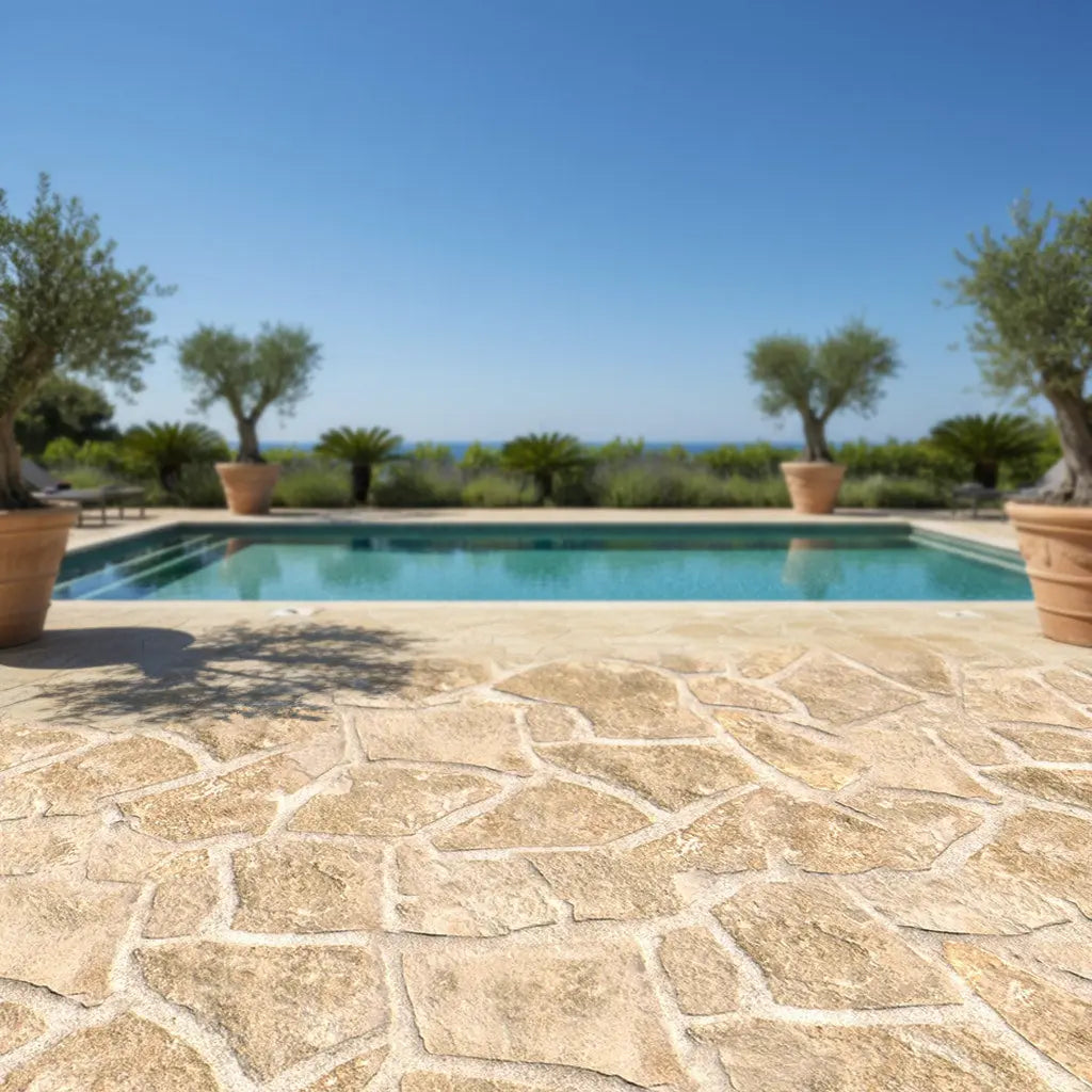 Polygonalplatte KALKSTEIN PIERRE DE L'YONNE