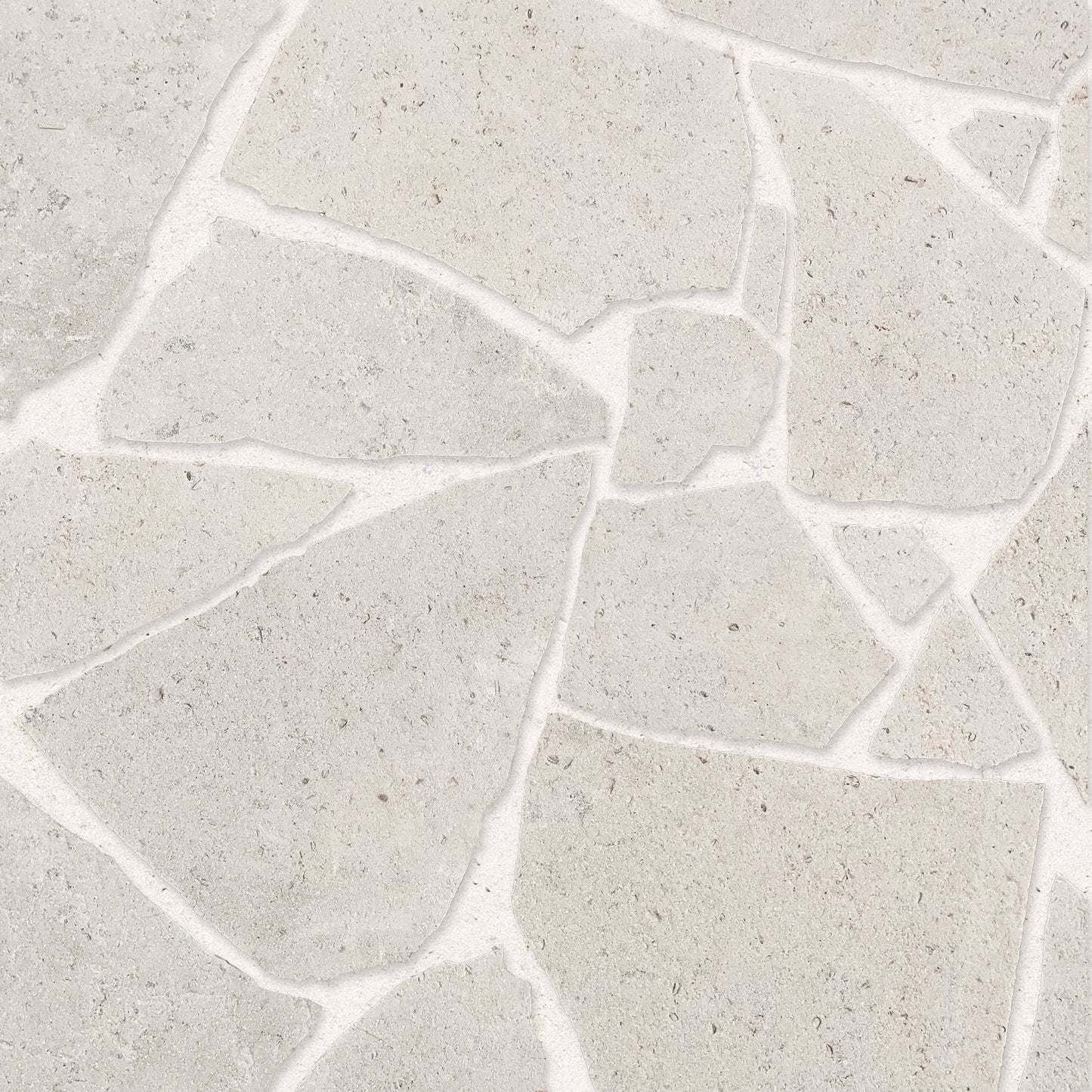 Opus Incertum aus Kalkstein SINAI PEARL, sandgestrahlt und gebürstet