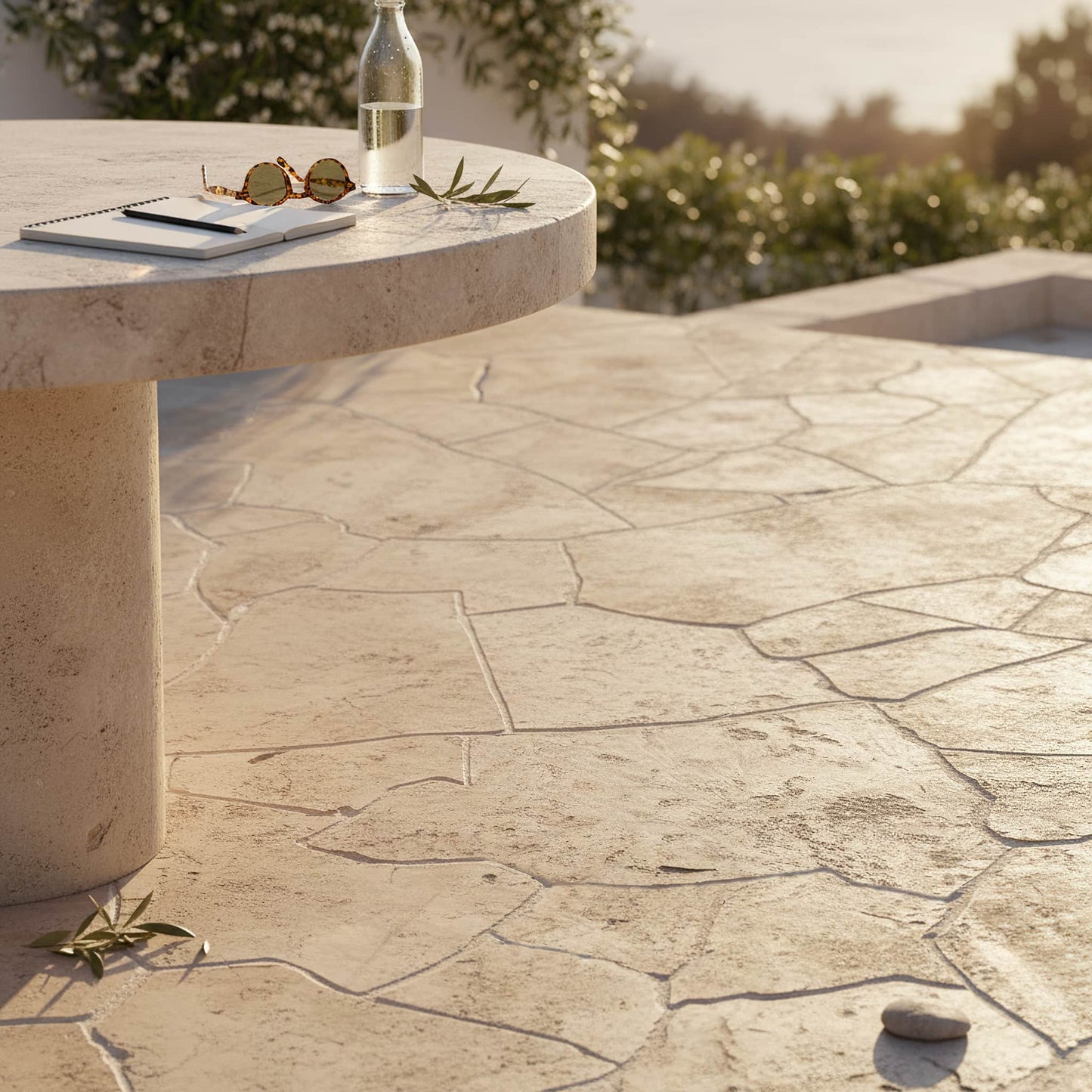 Opus Incertum en TRAVERTIN - Grand format Minéral pierre naturelle