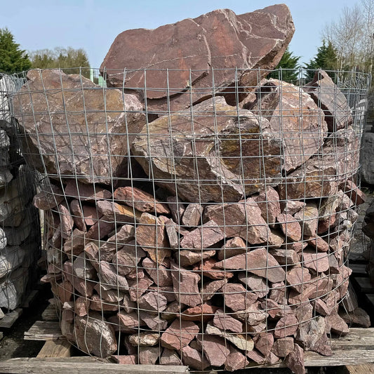 Roche décorative en grès QUARTZITE ROUGE - Minéral Pierre Naturelle