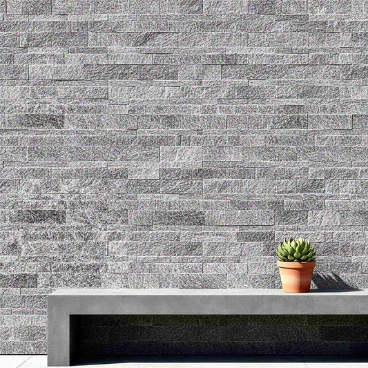 Verblendstein Gneiss ALPINA WHITE Brut Minéral Naturstein