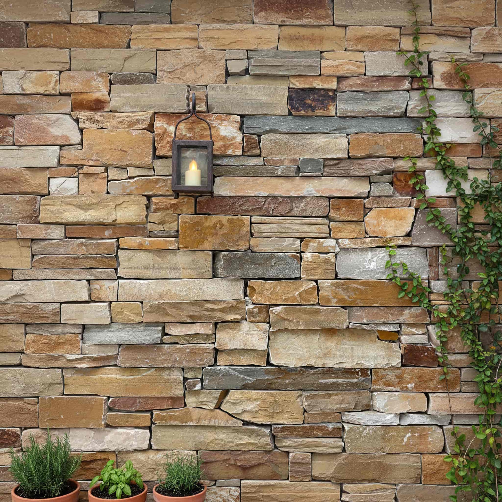Verblendstein QUARTZITE HONEY - Préassemblé Minéral Naturstein