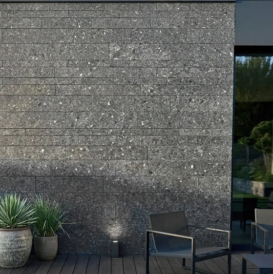 Parement en granit JADE BLACK Minéral pierre naturelle