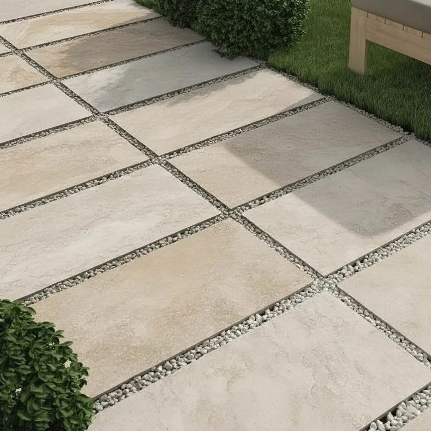 Pas japonais en grès cérame effet pierre BOLOGNA Minéral pierre naturelle