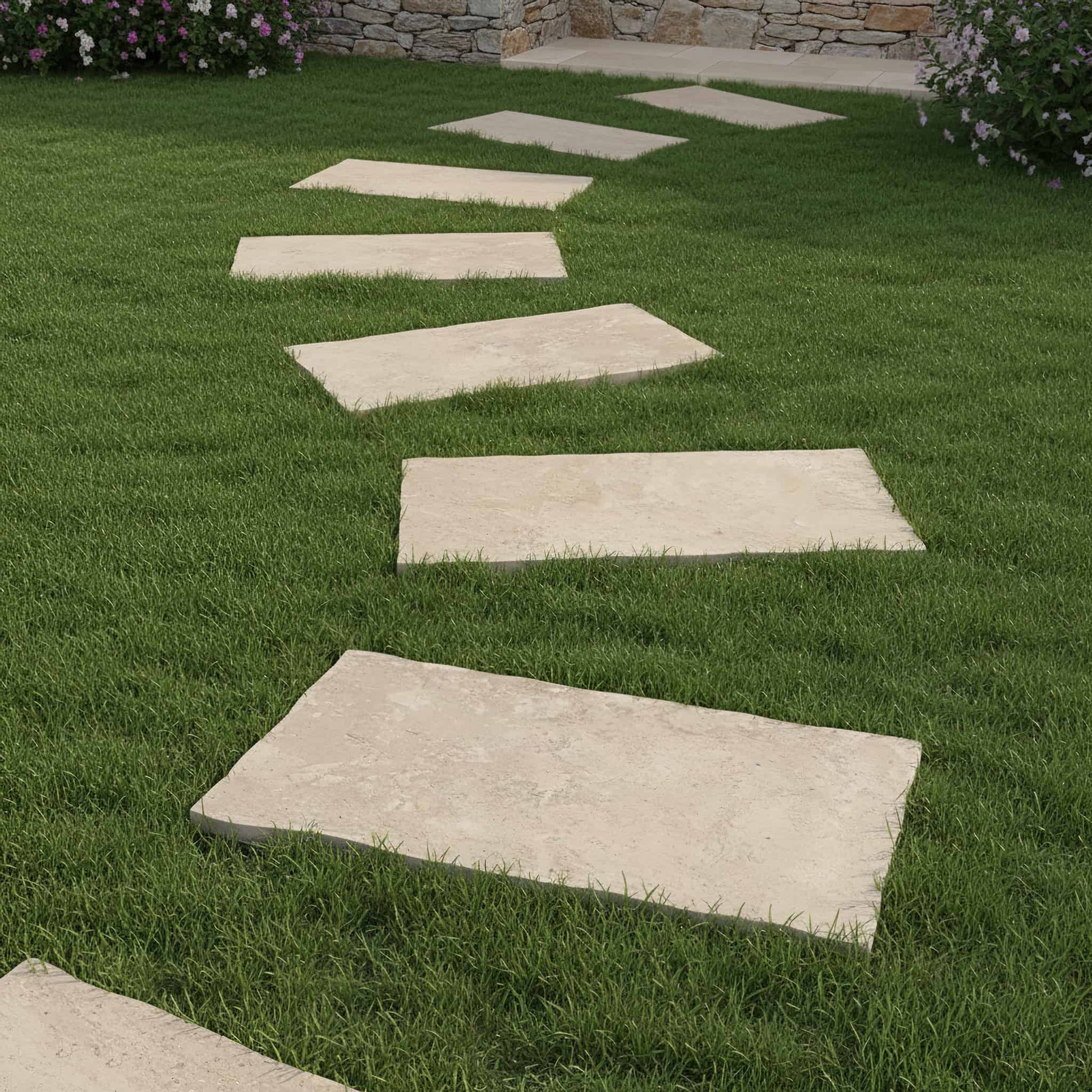 Pas japonais en grès cérame effet pierre BOLOGNA Minéral pierre naturelle