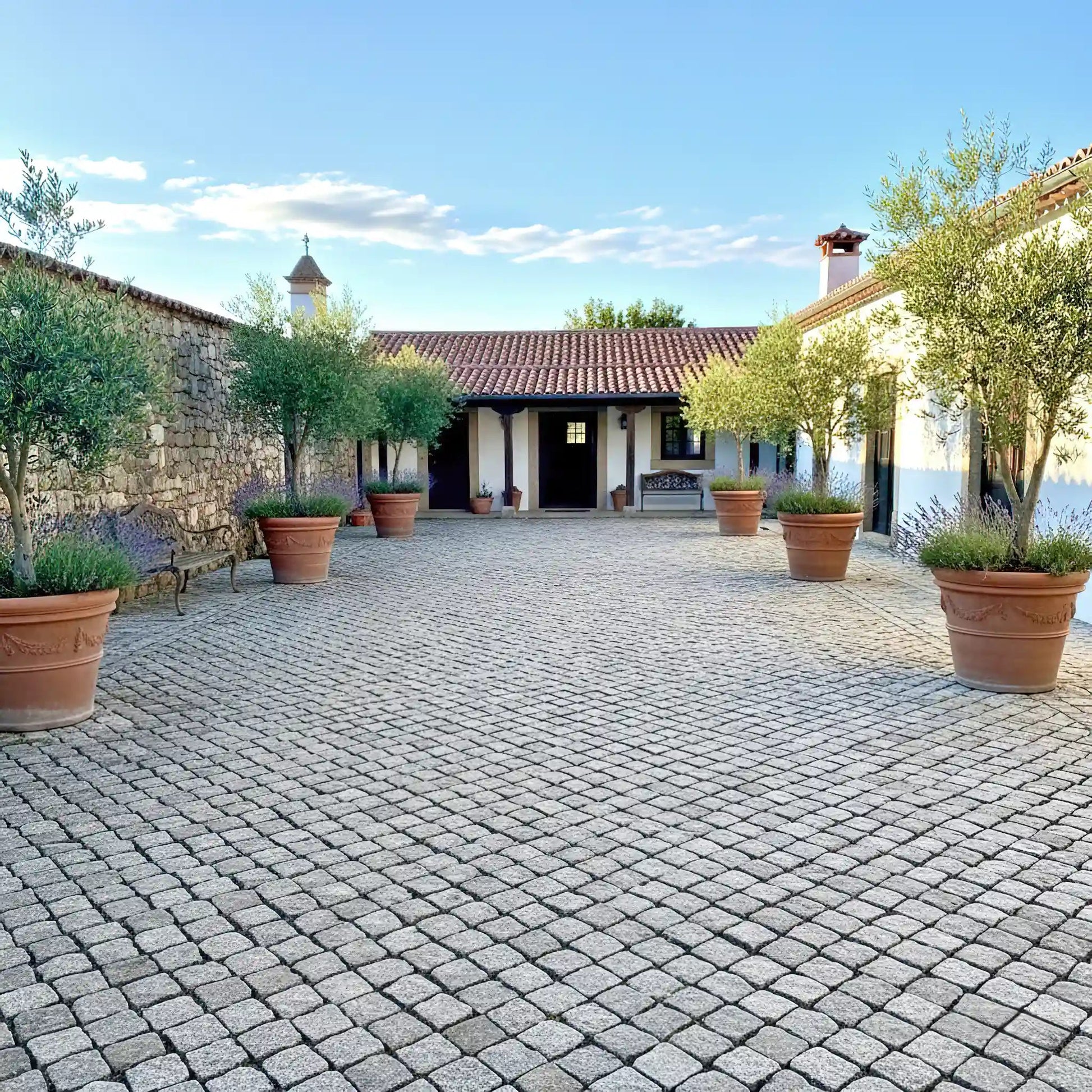 Pavé en granit SILVERSAND Minéral pierre naturelle