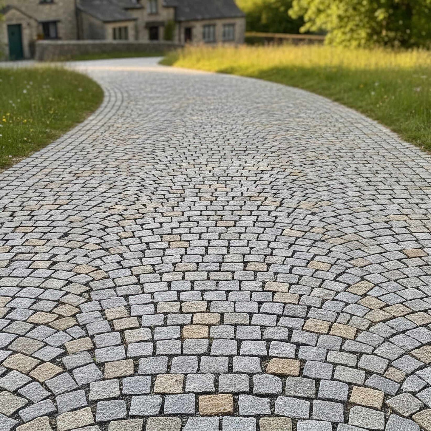 Pavé en granit MIX GRIS JAUNE naturel Minéral pierre naturelle