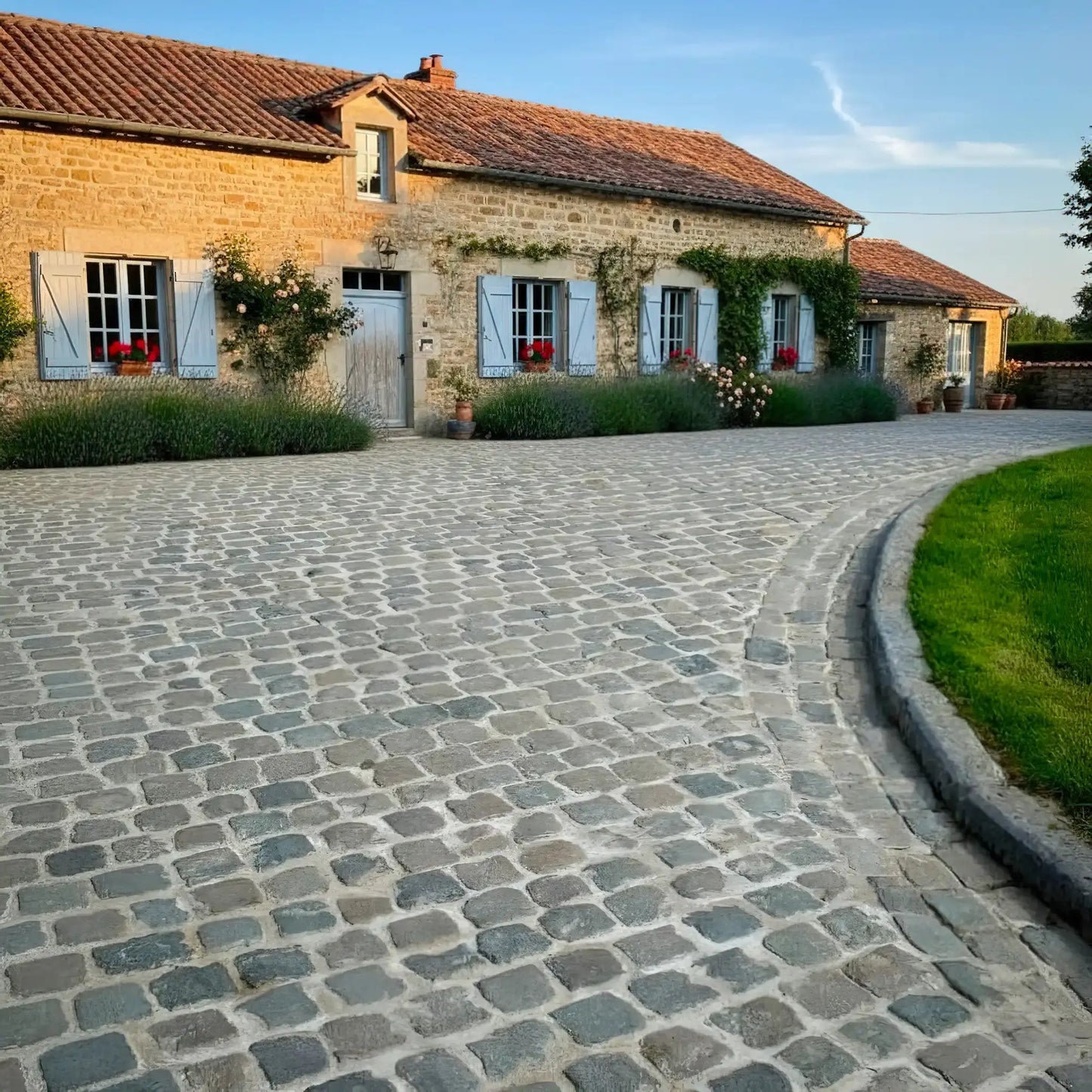 Pflaster ancien récupération PORPHYRE Minéral Naturstein