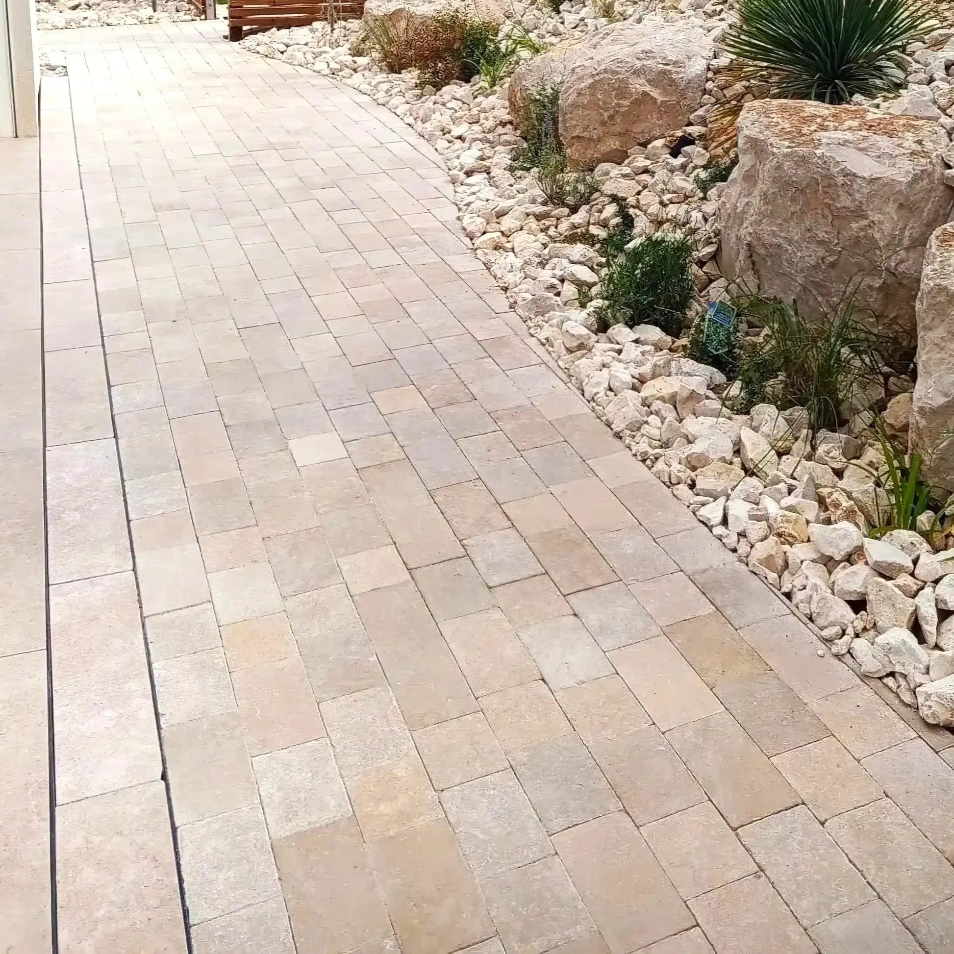 Pavé en pierre calcaire SINAI PEARL Minéral pierre naturelle