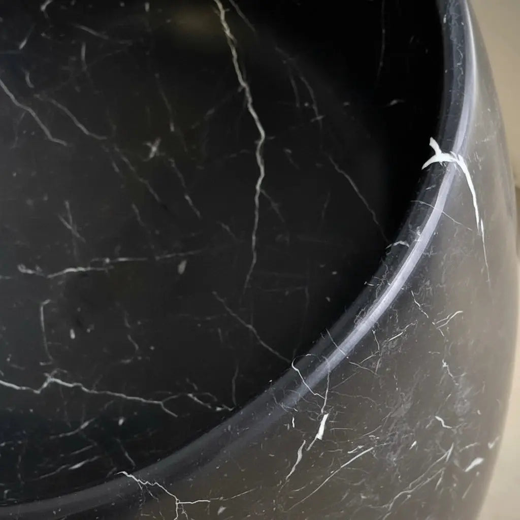 Vasque sur pied en marbre NOIR MARQUINA