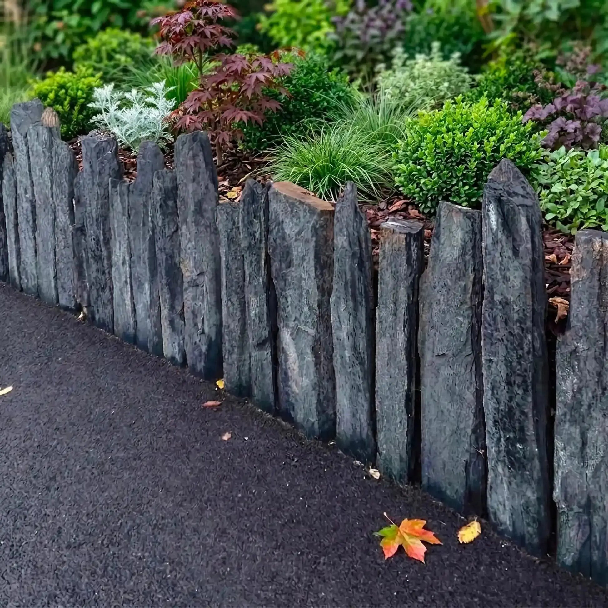 Dekorativer Pfosten aus Schiefer BLACK SLATE AZUL – Minéral Naturstein