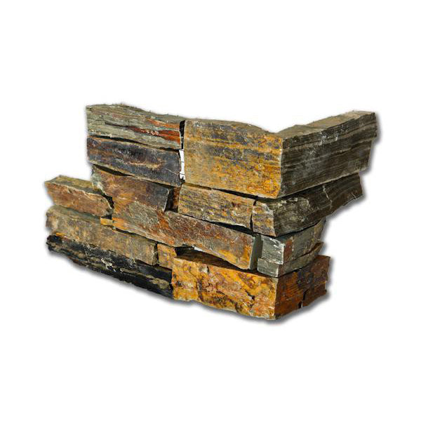 Parement SCHISTE FERRUGEM - Préassemblé + Angles Minéral pierre naturelle
