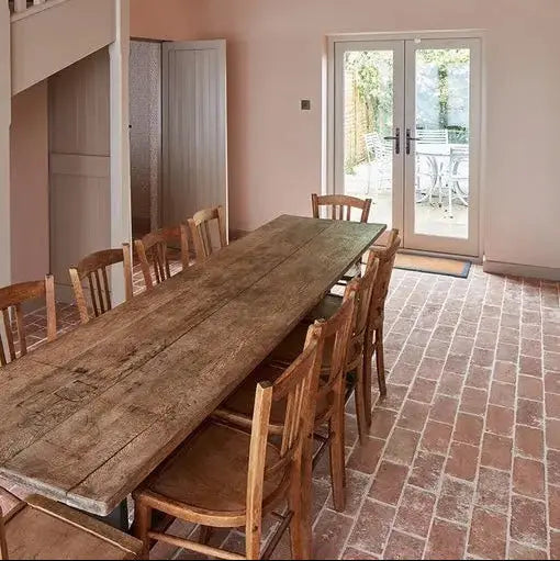 Rechteckige Terrakotta-Fliese 30 x 15 cm – massive handgefertigte Terrakotta – Minéral Naturstein