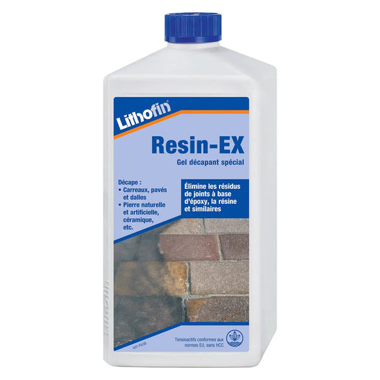 Gel décapant spécial pierre naturelle - LITHOFIN Resine-Ex 1 L - Minéral Pierre Naturelle