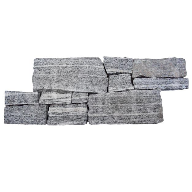 Parement en granit MOUNTAIN GREY - Préassemblé + Angles Minéral pierre naturelle