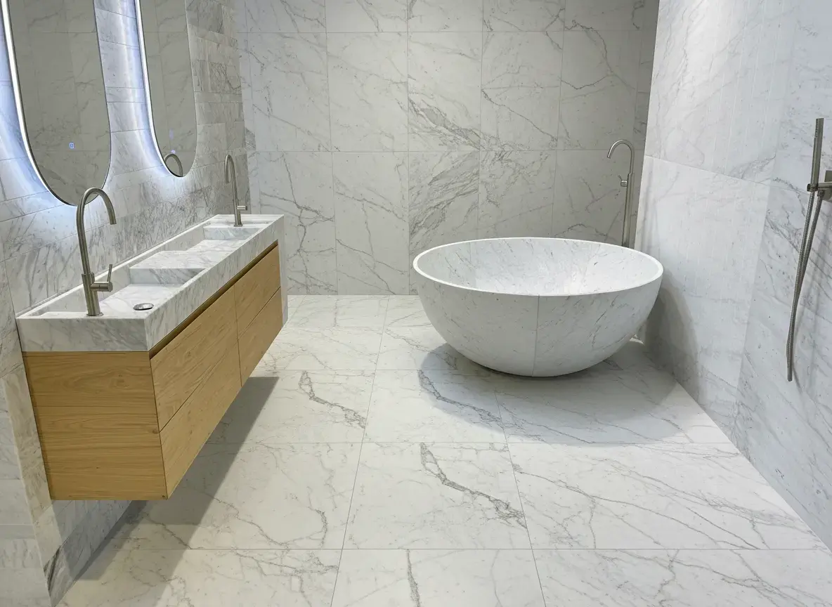 Marmor BLANC DE CARRARE GIOIA CLAIR abgehobelt