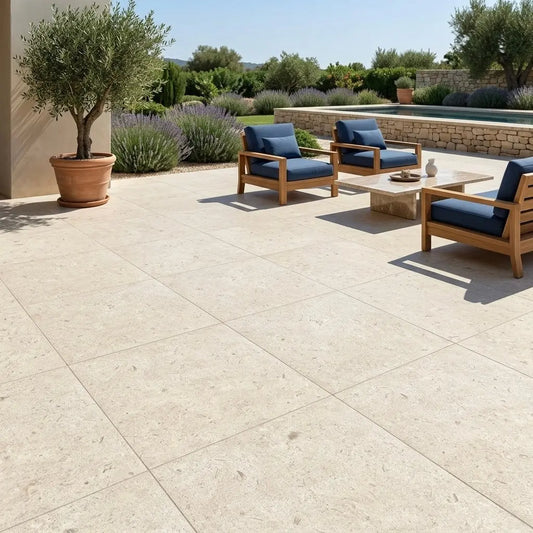 Carrelage extérieur effet pierre SHELLSTONE  - 60 x 60 x 2 cm Minéral pierre naturelle