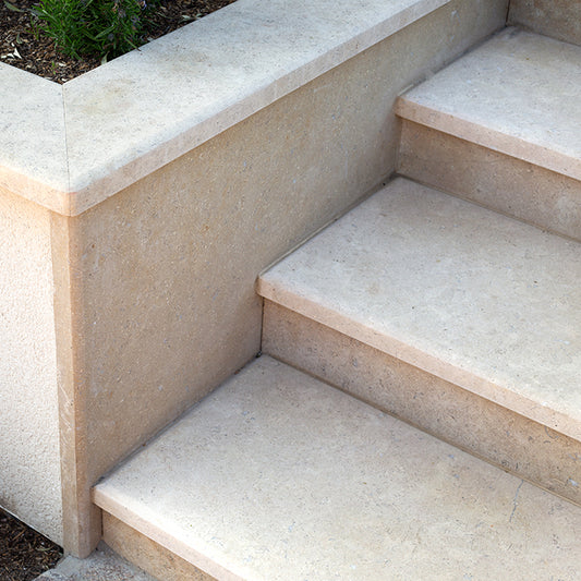 Treppe Kalkstein SINAI PEARL Sandgestrahlt gebürstet