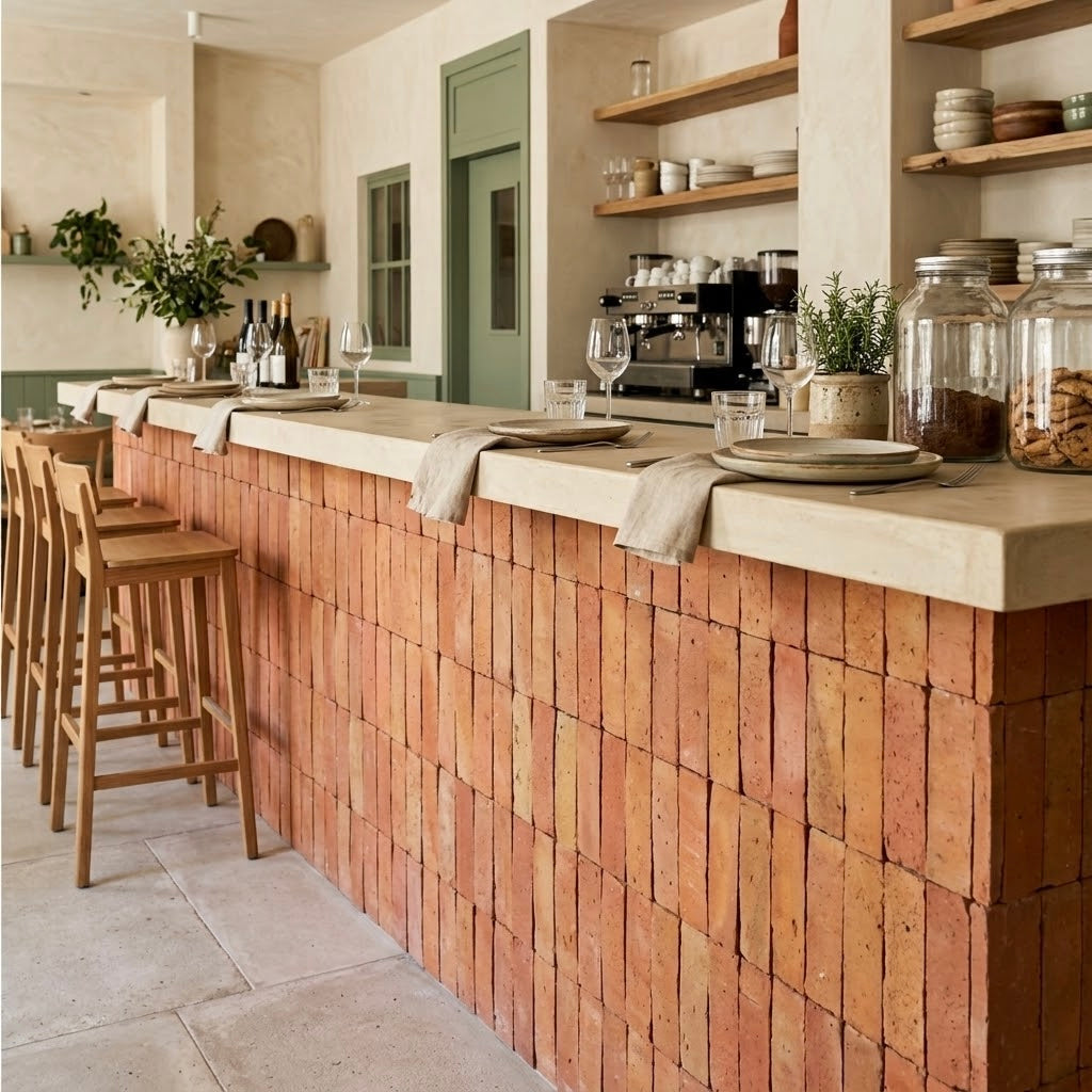Terracotta Tile Cladding 30x8 cm - Full-Body Handmade Terracotta – Minéral Pierre Naturelle