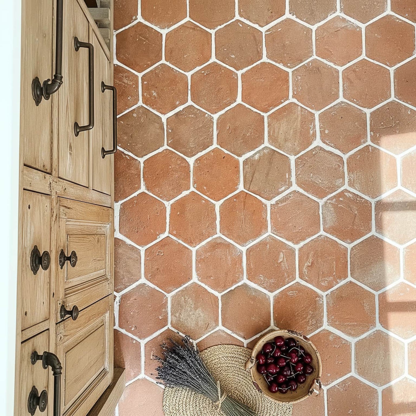 Tomette hexagonale terre cuite artisanale Minéral Naturstein
