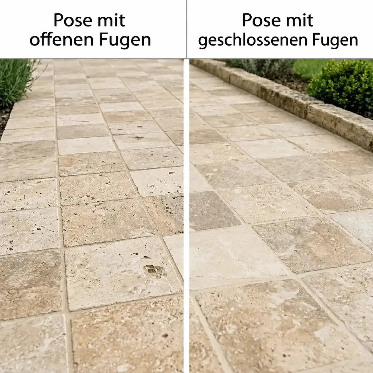 Pavé en TRAVERTIN RUSTIC MIX Minéral pierre naturelle