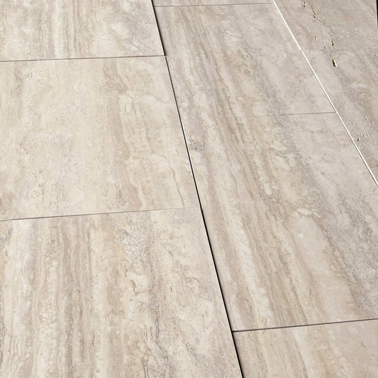 Dallage en TRAVERTIN ROMAIN CLASSIC adouci rebouché - Minéral Pierre Naturelle