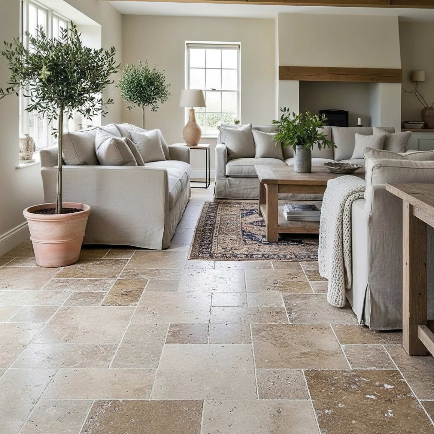 Bodenplatte TRAVERTIN RUSTIC MIX